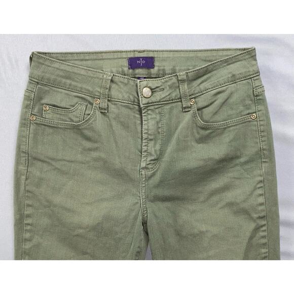 NYDJ Lift/Tuck 'Ankle' Lightweight Stretch Jeans. Olive Green, Women's 4P. GUC! - Picture 2 of 5